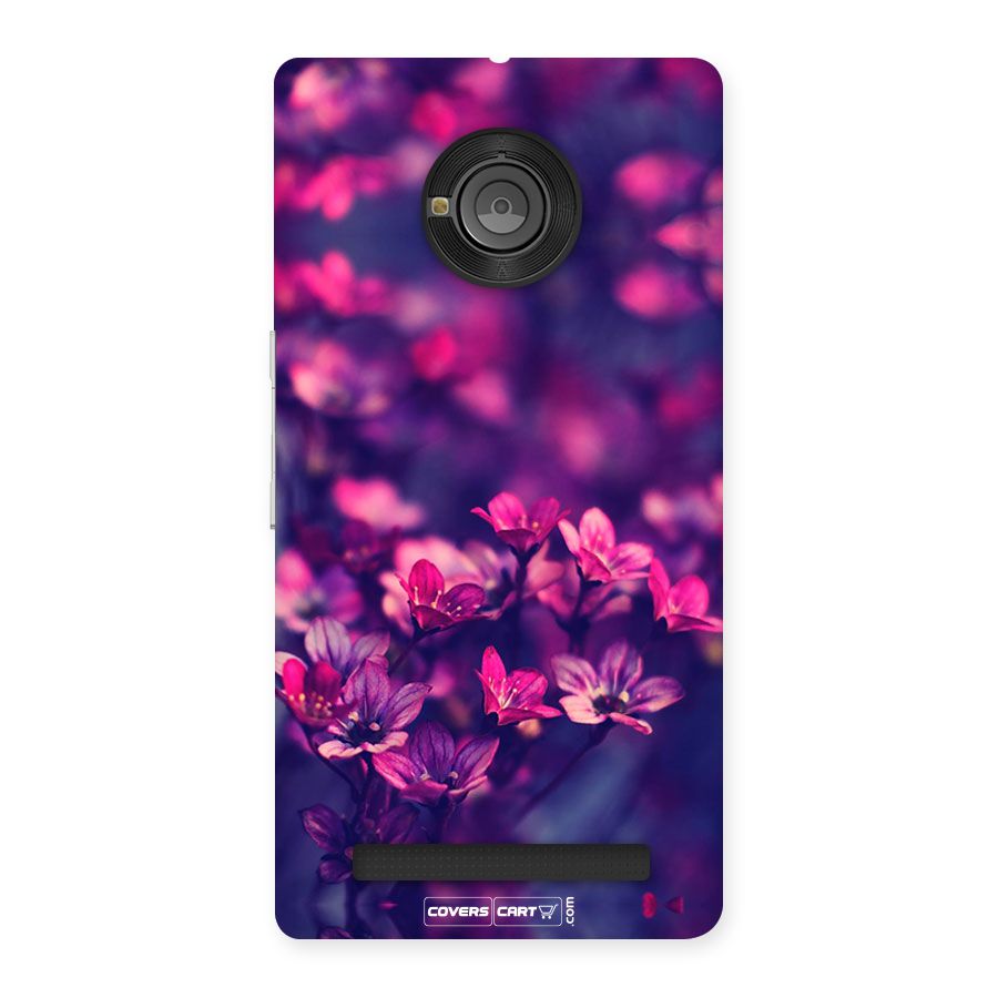 Violet Floral Back Case for YU Yunique