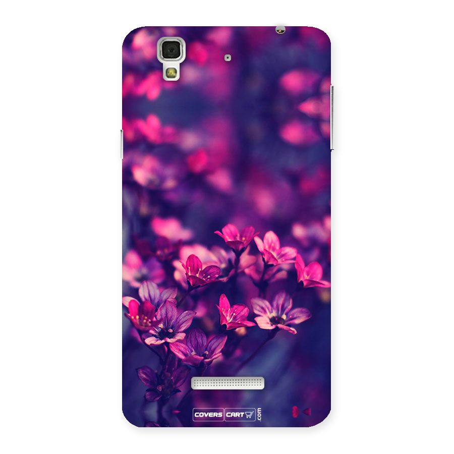 Violet Floral Back Case for YU Yureka Plus