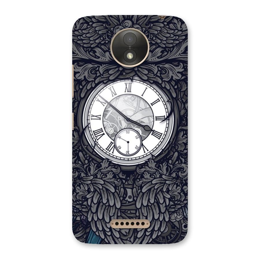 Wall Clock Back Case for Moto C Plus