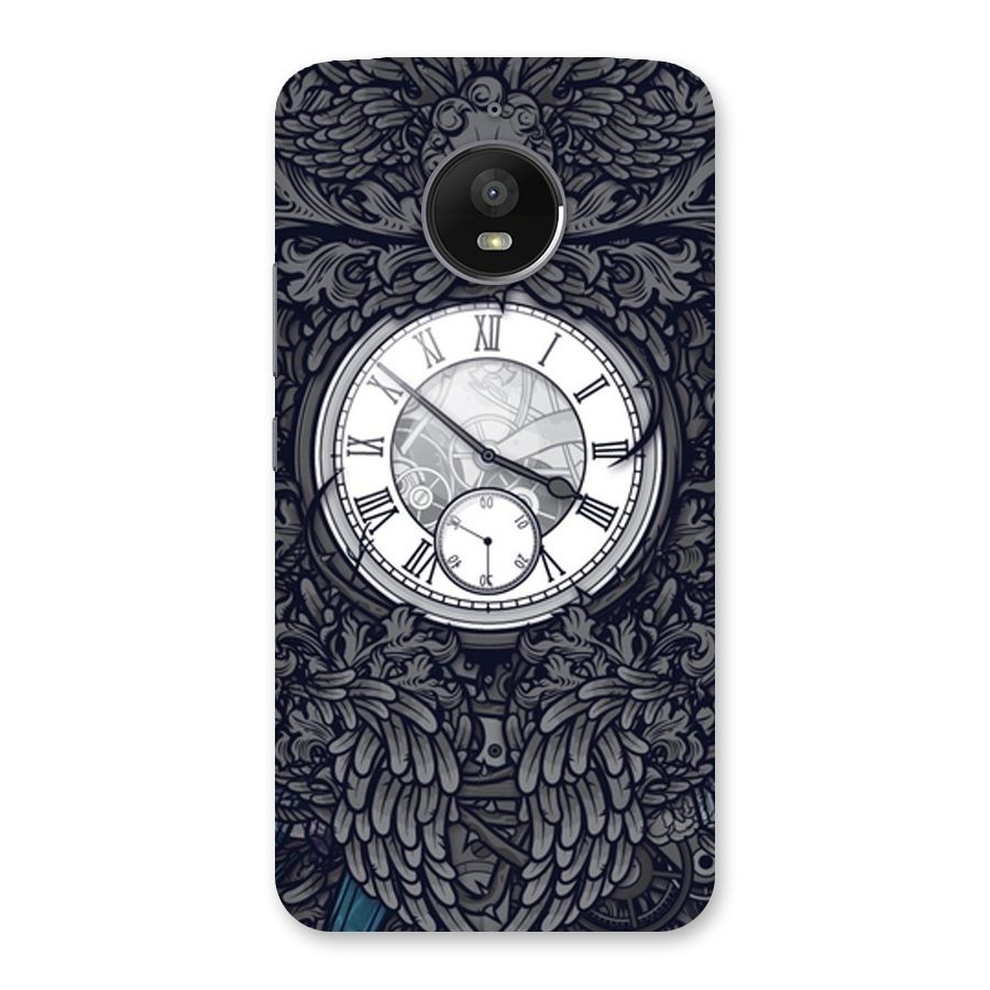 Wall Clock Back Case for Moto E4 Plus