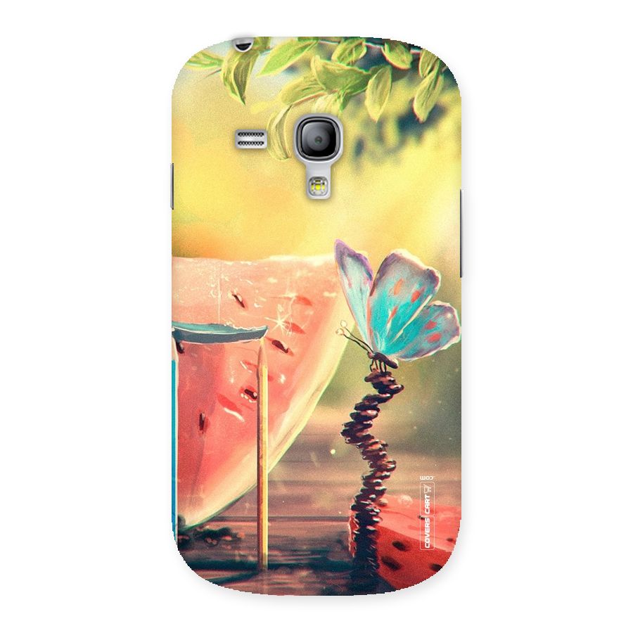 Watermelon Butterfly Back Case for Galaxy S3 Mini