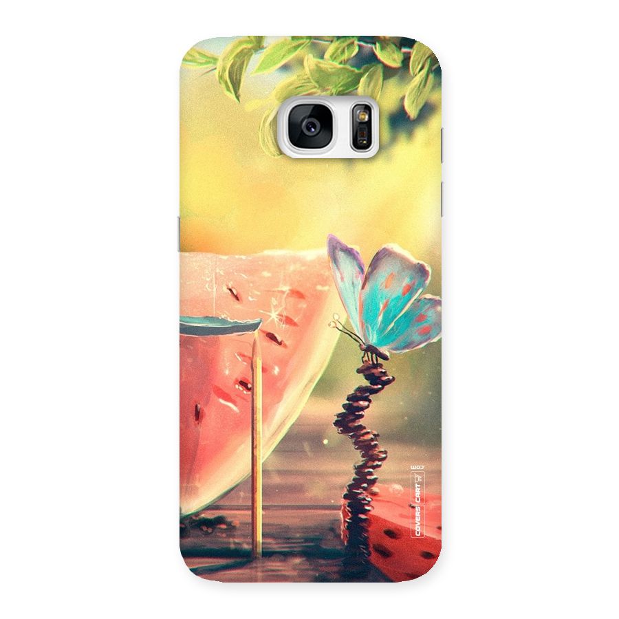 Watermelon Butterfly Back Case for Galaxy S7 Edge