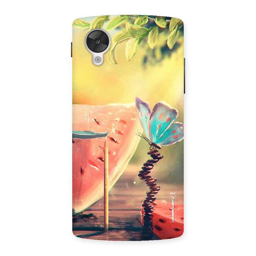 Watermelon Butterfly Back Case for Google Nexsus 5