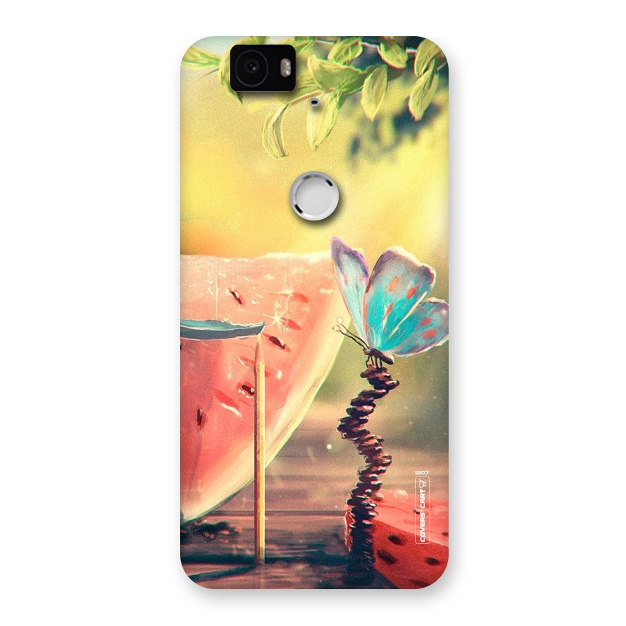 Watermelon Butterfly Back Case for Google Nexus-6P