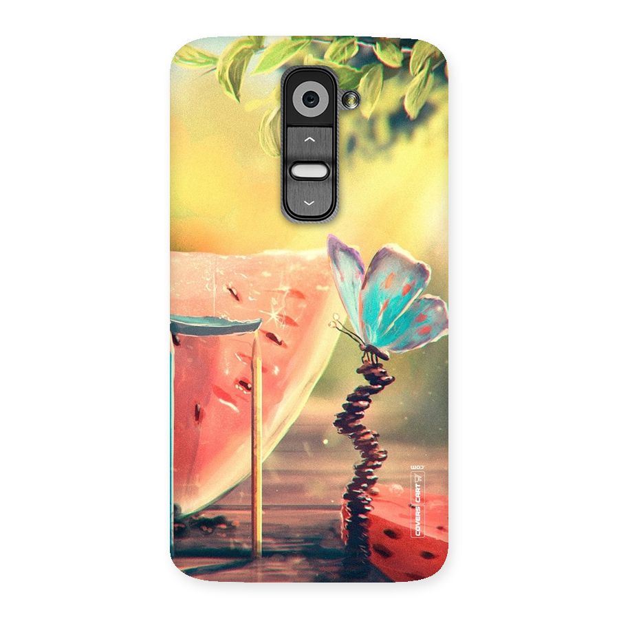 Watermelon Butterfly Back Case for LG G2