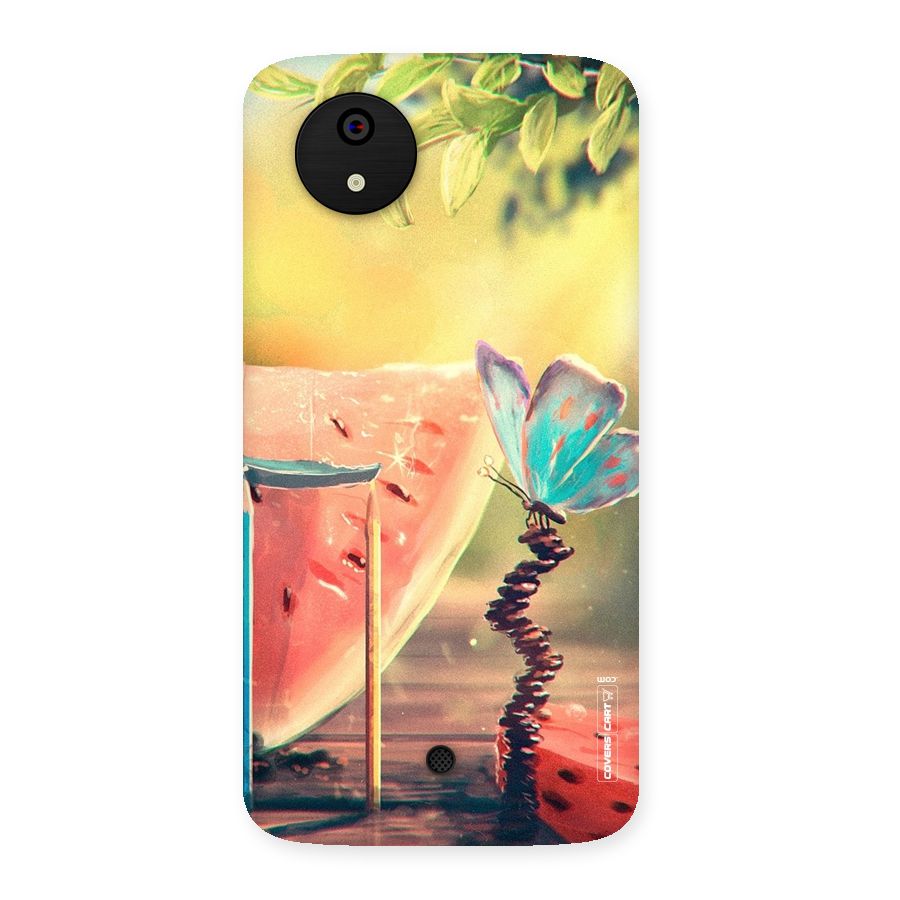 Watermelon Butterfly Back Case for Micromax Canvas A1
