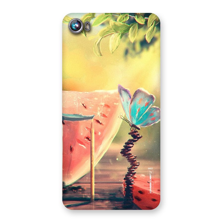 Watermelon Butterfly Back Case for Micromax Canvas Fire 4 A107