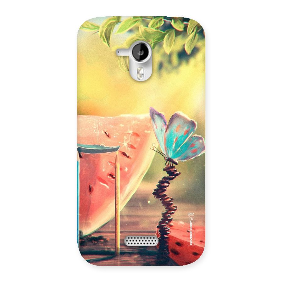 Watermelon Butterfly Back Case for Micromax Canvas HD A116