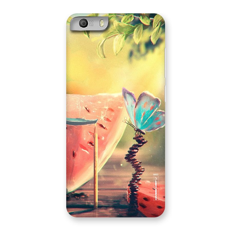 Watermelon Butterfly Back Case for Micromax Canvas Knight 2