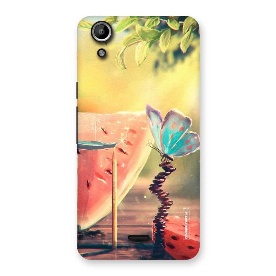 Watermelon Butterfly Back Case for Micromax Canvas Selfie Lens Q345
