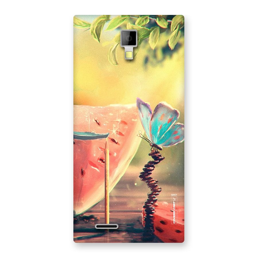 Watermelon Butterfly Back Case for Micromax Canvas Xpress A99