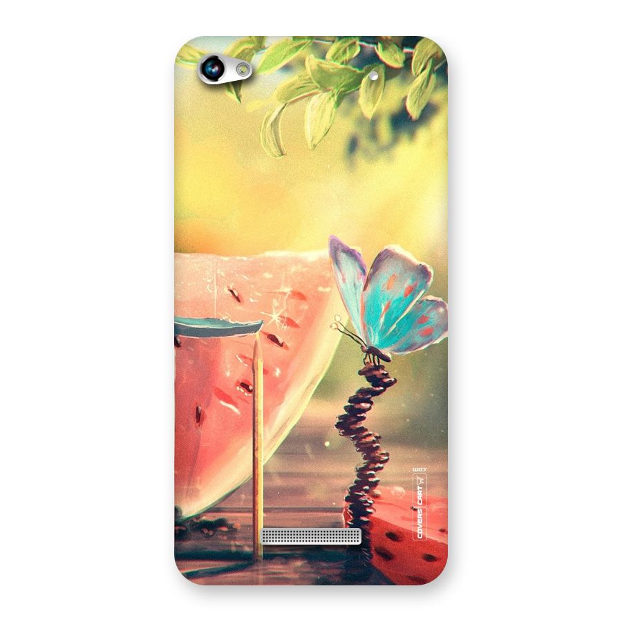 Watermelon Butterfly Back Case for Micromax Hue 2