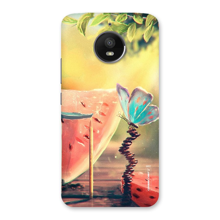 Watermelon Butterfly Back Case for Moto E4 Plus