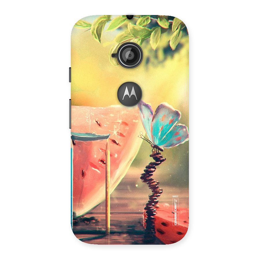 Watermelon Butterfly Back Case for Moto E 2nd Gen