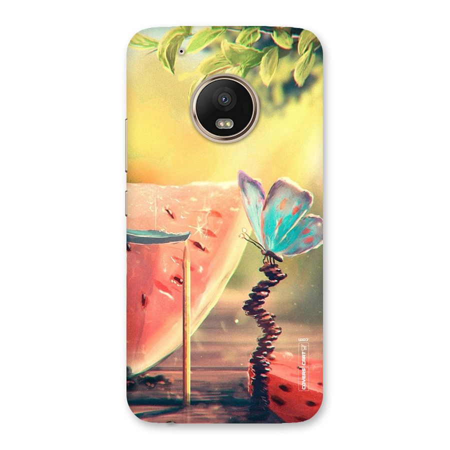 Watermelon Butterfly Back Case for Moto G5 Plus