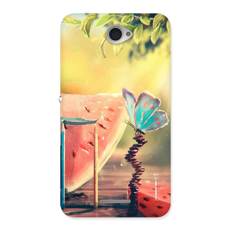 Watermelon Butterfly Back Case for Sony Xperia E4