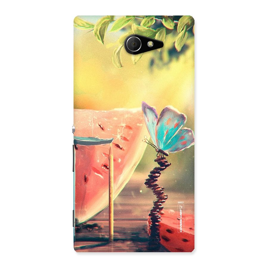 Watermelon Butterfly Back Case for Sony Xperia M2