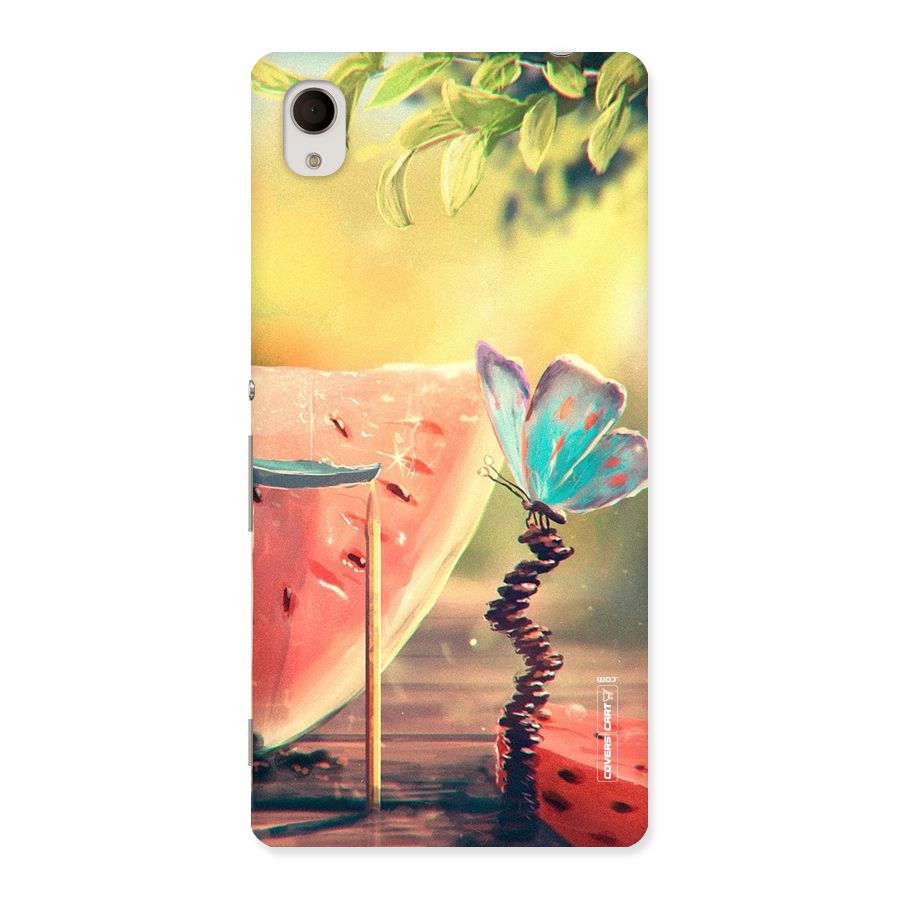 Watermelon Butterfly Back Case for Sony Xperia M4