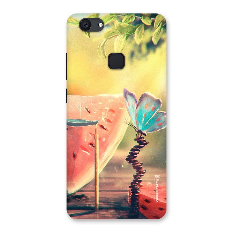 Watermelon Butterfly Back Case for Vivo V7 Plus