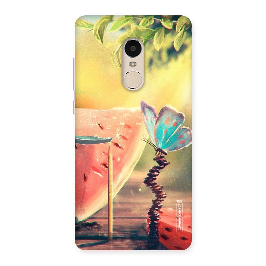Watermelon Butterfly Back Case for Xiaomi Redmi Note 4