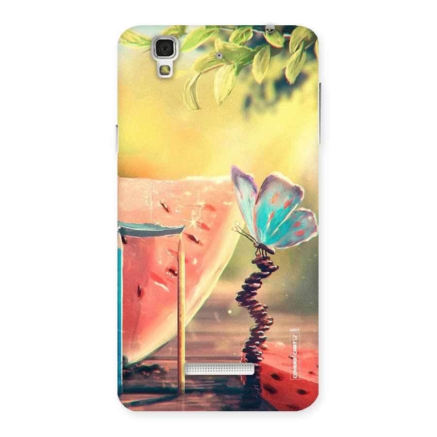 Watermelon Butterfly Back Case for YU Yureka Plus