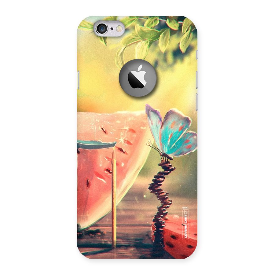 Watermelon Butterfly Back Case for iPhone 6 Logo Cut