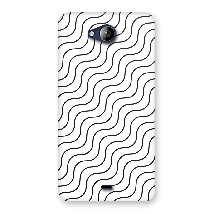 Wavy Pattern Back Case for Canvas Play Q355