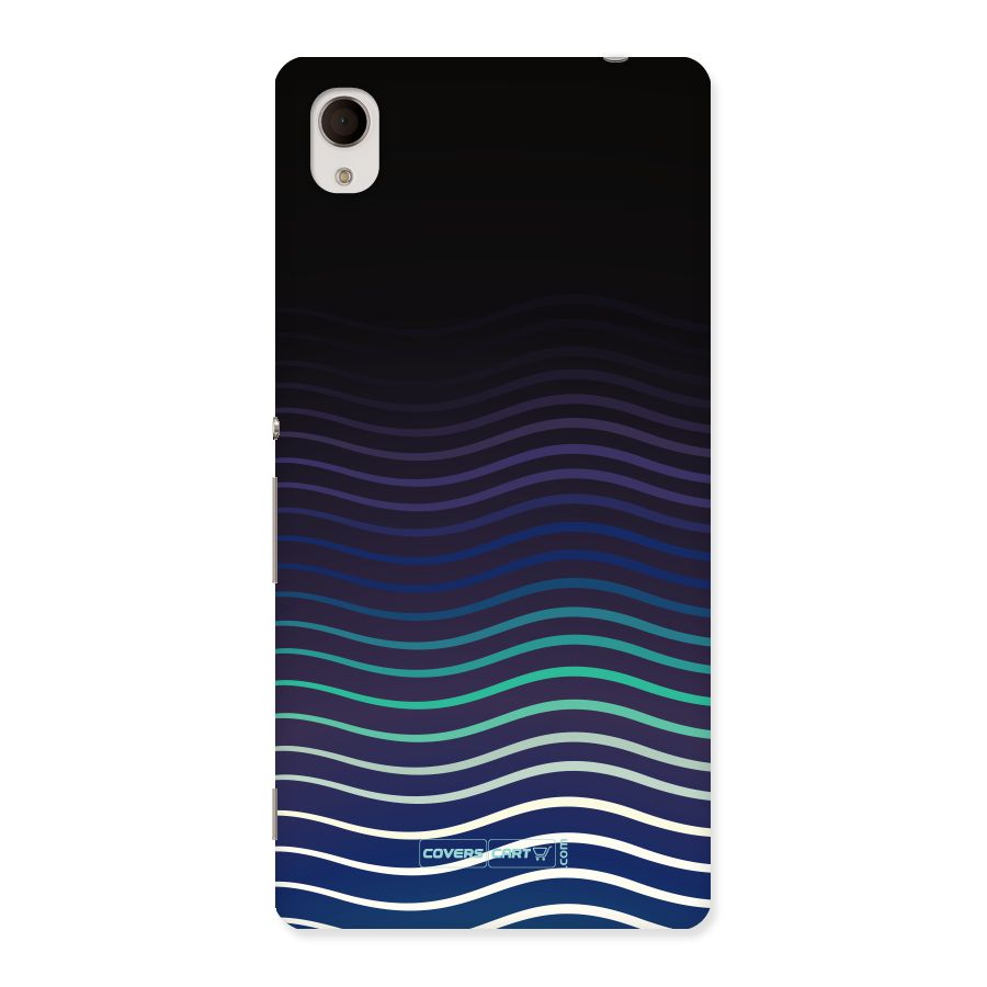 Wavy Stripes Back Case for Xperia M4 Aqua