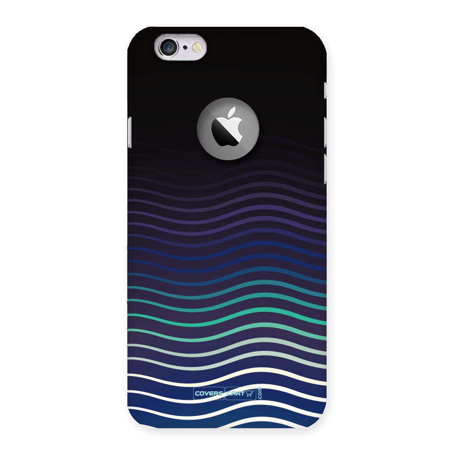 Wavy Stripes Back Case for iPhone 6 Logo Cut