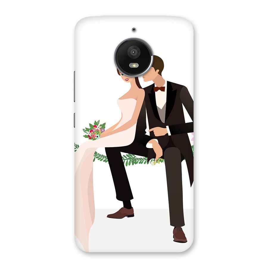 Wedding Couple Back Case for Moto E4 Plus
