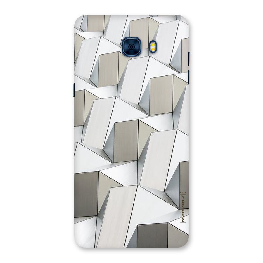 White Abstract Art Back Case for Galaxy C7 Pro