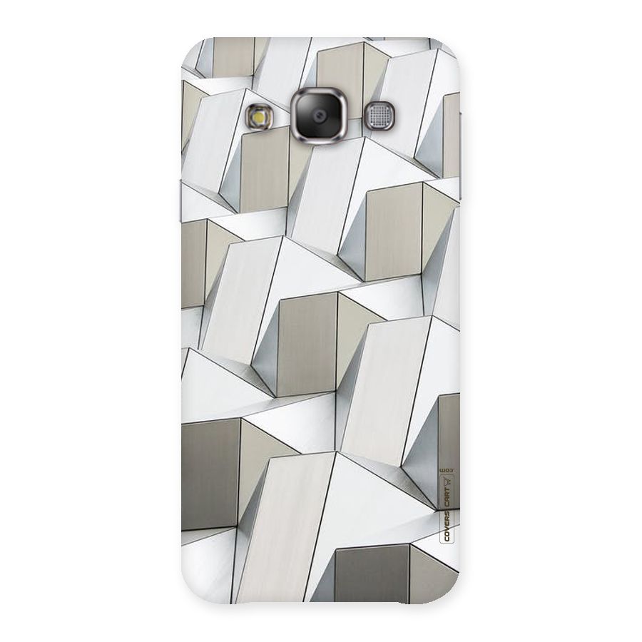 White Abstract Art Back Case for Galaxy E7