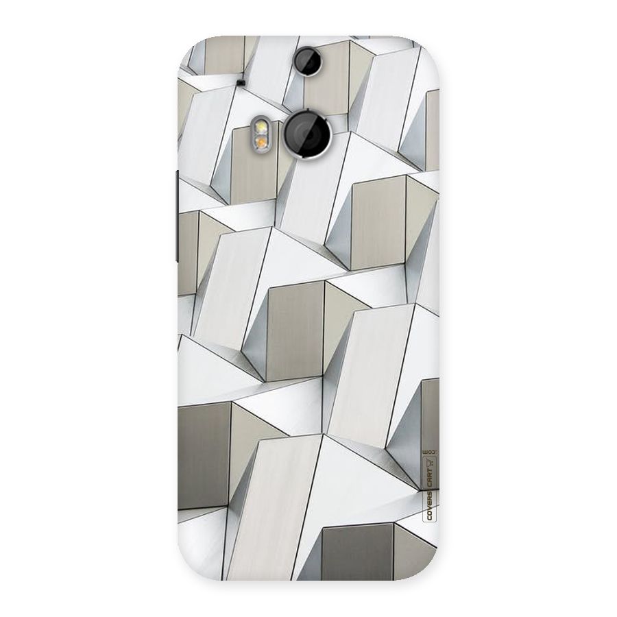 White Abstract Art Back Case for HTC One M8