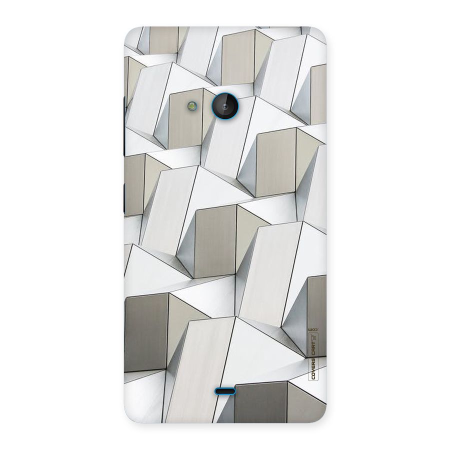 White Abstract Art Back Case for Lumia 540