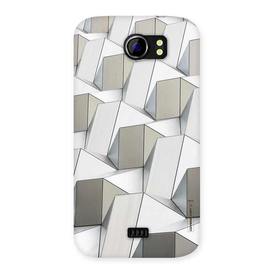 White Abstract Art Back Case for Micromax Canvas 2 A110