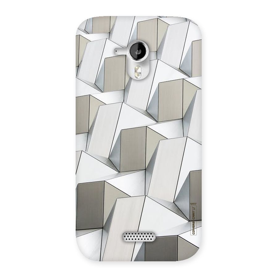 White Abstract Art Back Case for Micromax Canvas HD A116