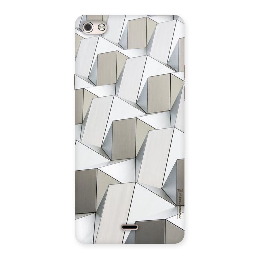 White Abstract Art Back Case for Micromax Canvas Silver 5