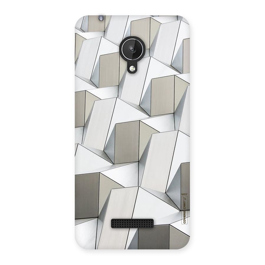 White Abstract Art Back Case for Micromax Canvas Spark Q380