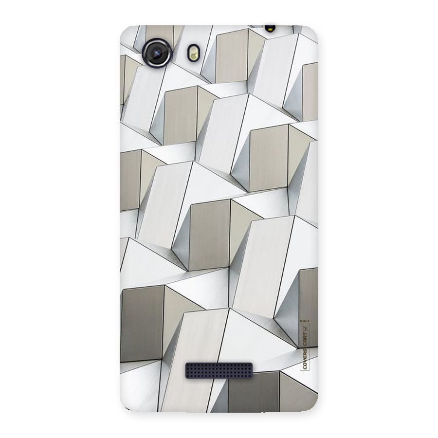 White Abstract Art Back Case for Micromax Unite 3
