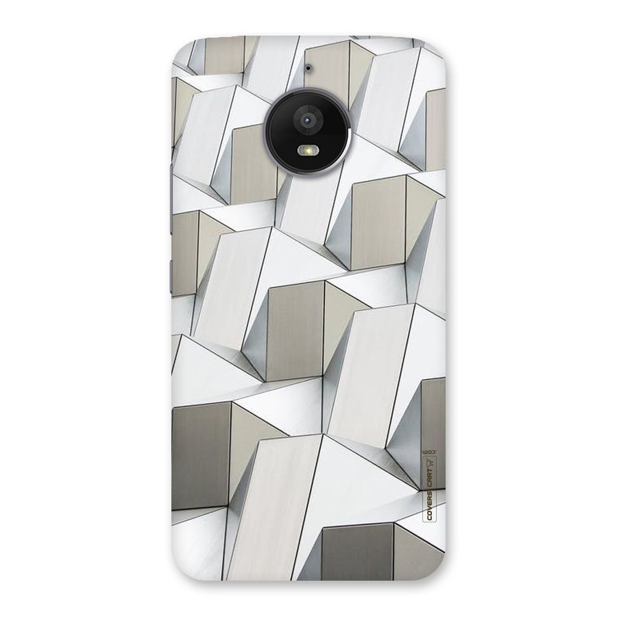 White Abstract Art Back Case for Moto E4 Plus