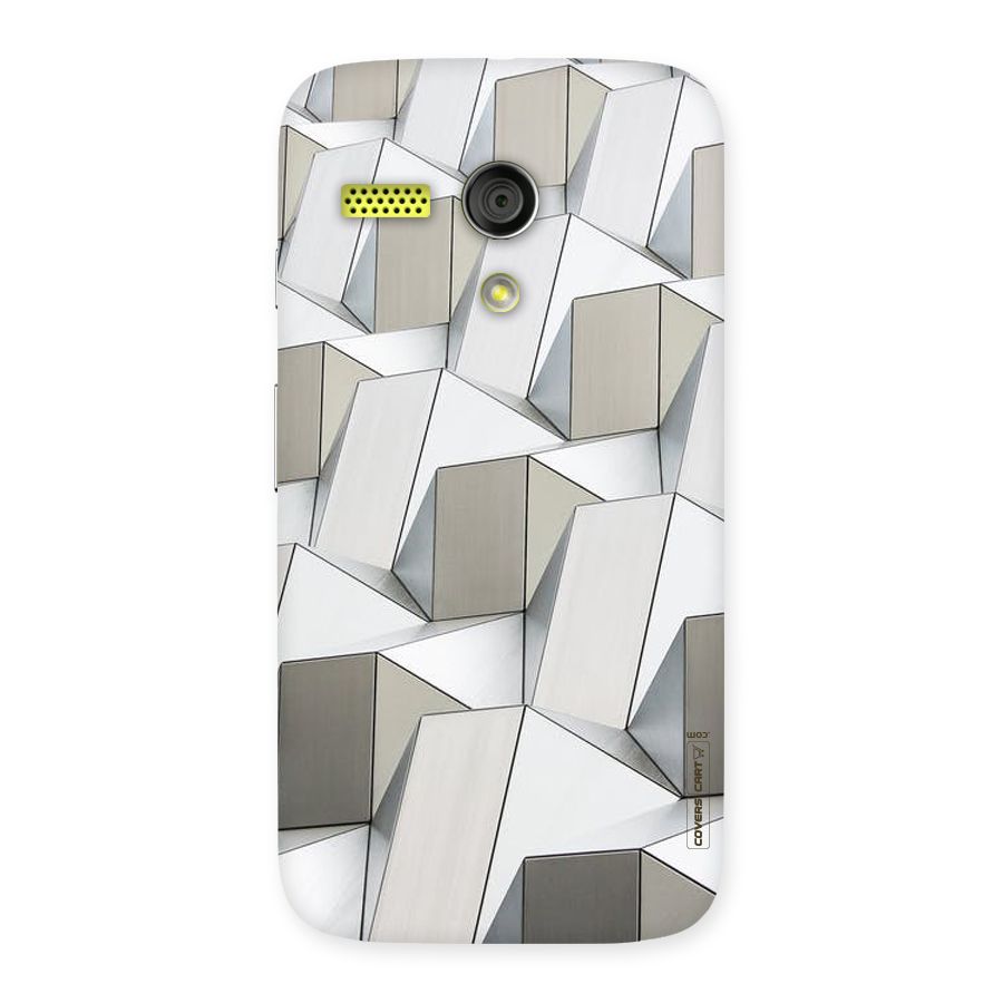 White Abstract Art Back Case for Moto G