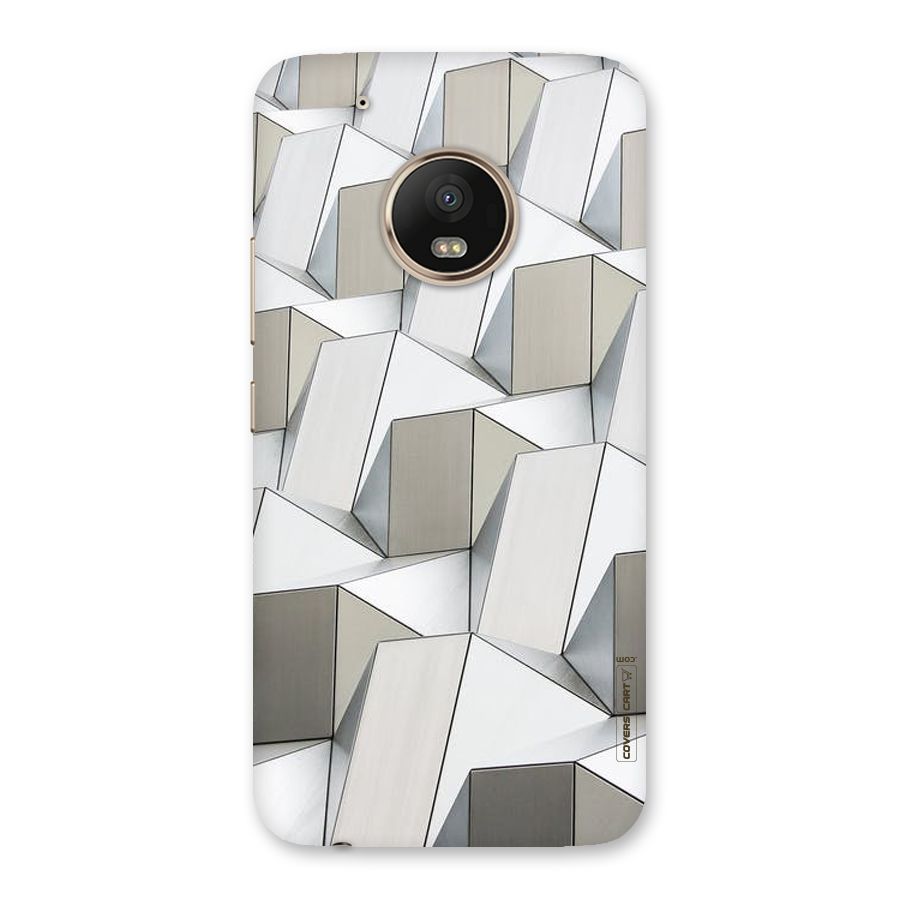 White Abstract Art Back Case for Moto G5 Plus