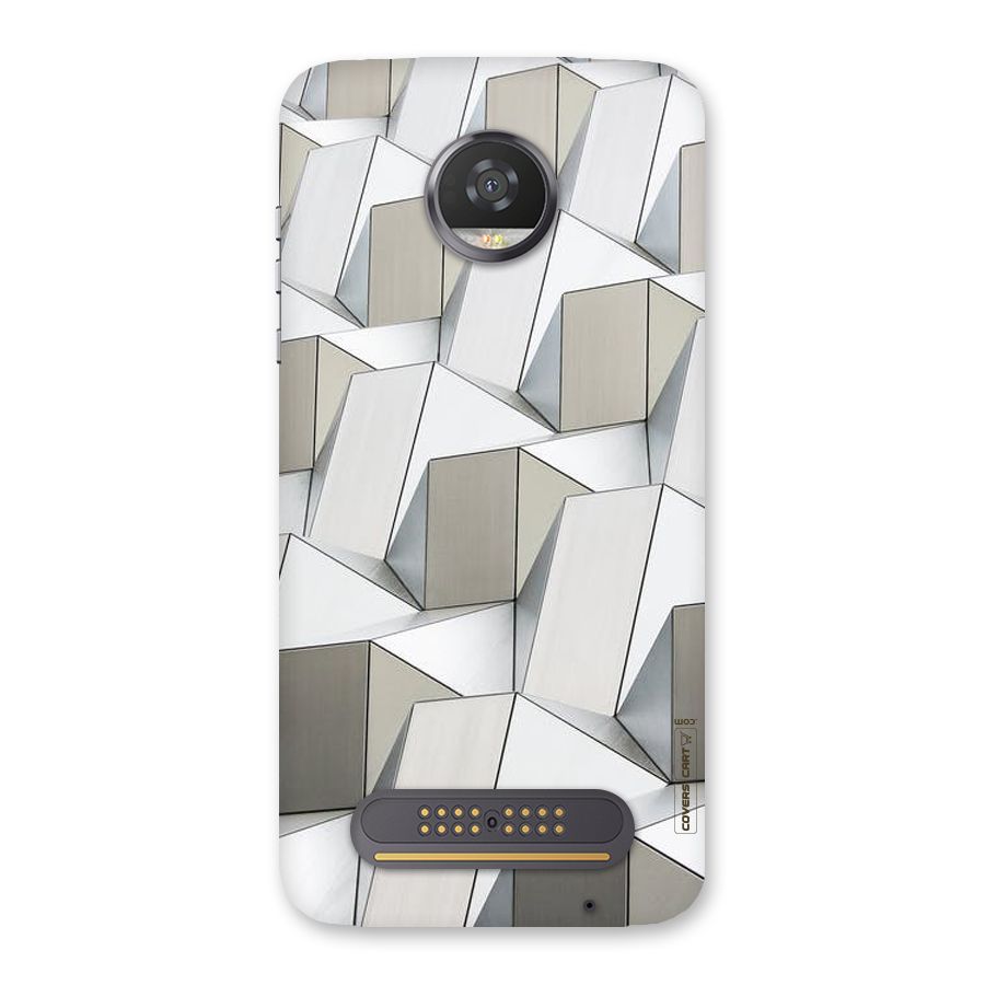 White Abstract Art Back Case for Moto Z2 Play