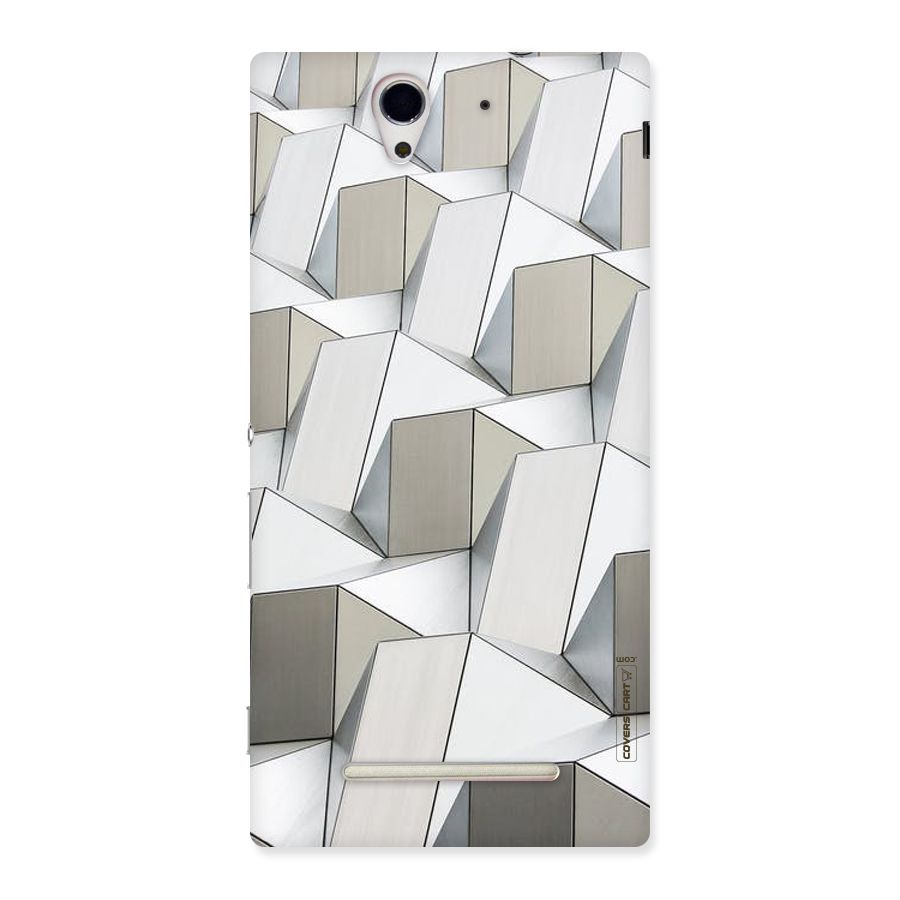 White Abstract Art Back Case for Sony Xperia C3
