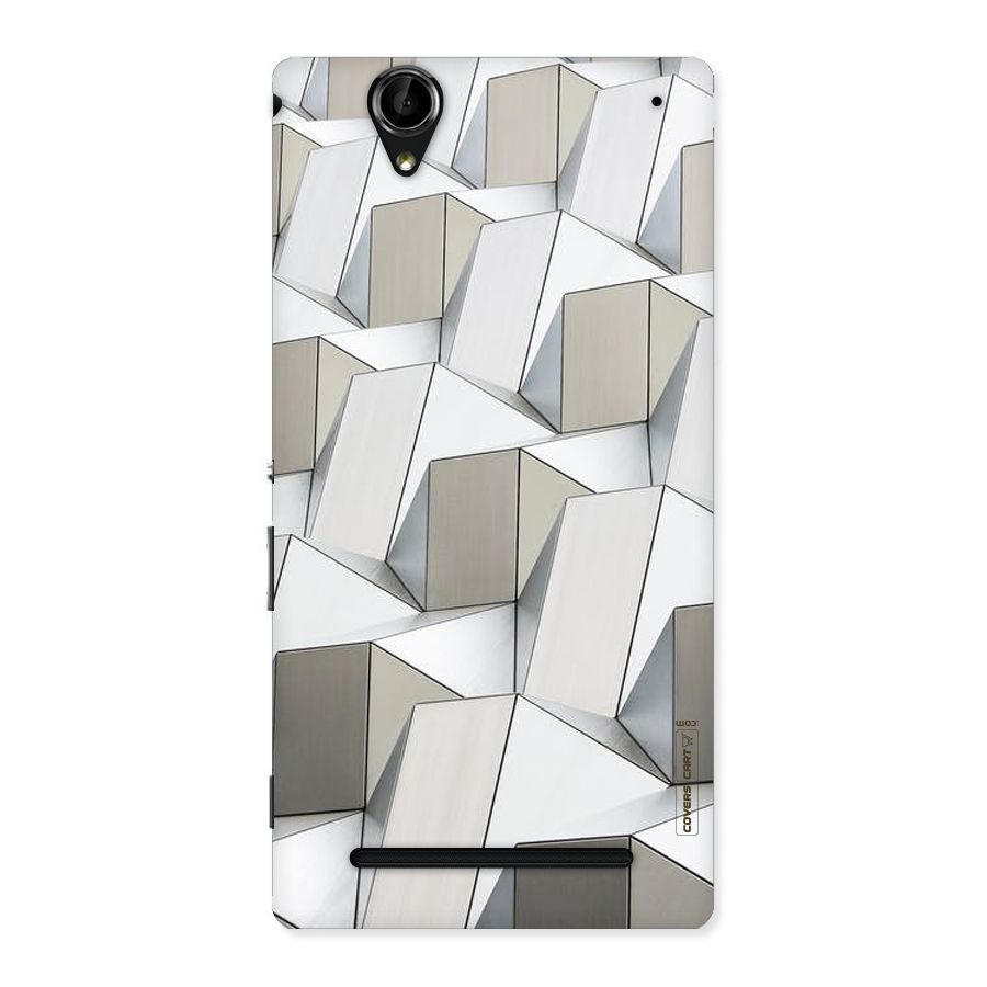 White Abstract Art Back Case for Sony Xperia T2