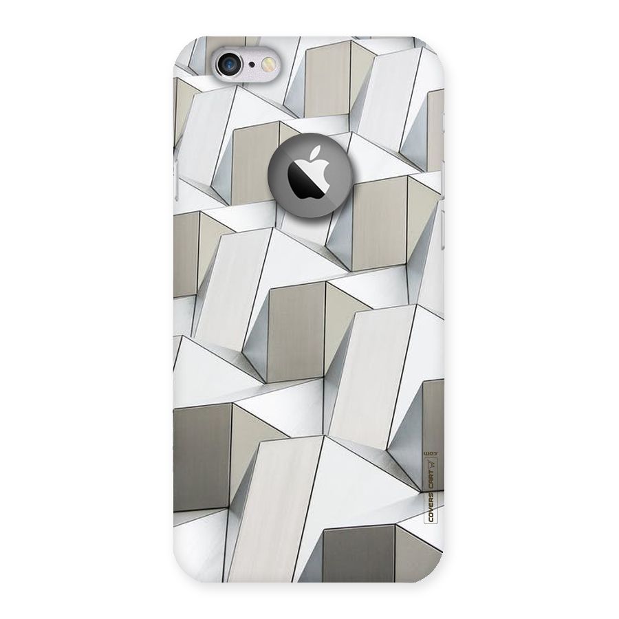 White Abstract Art Back Case for iPhone 6 Logo Cut