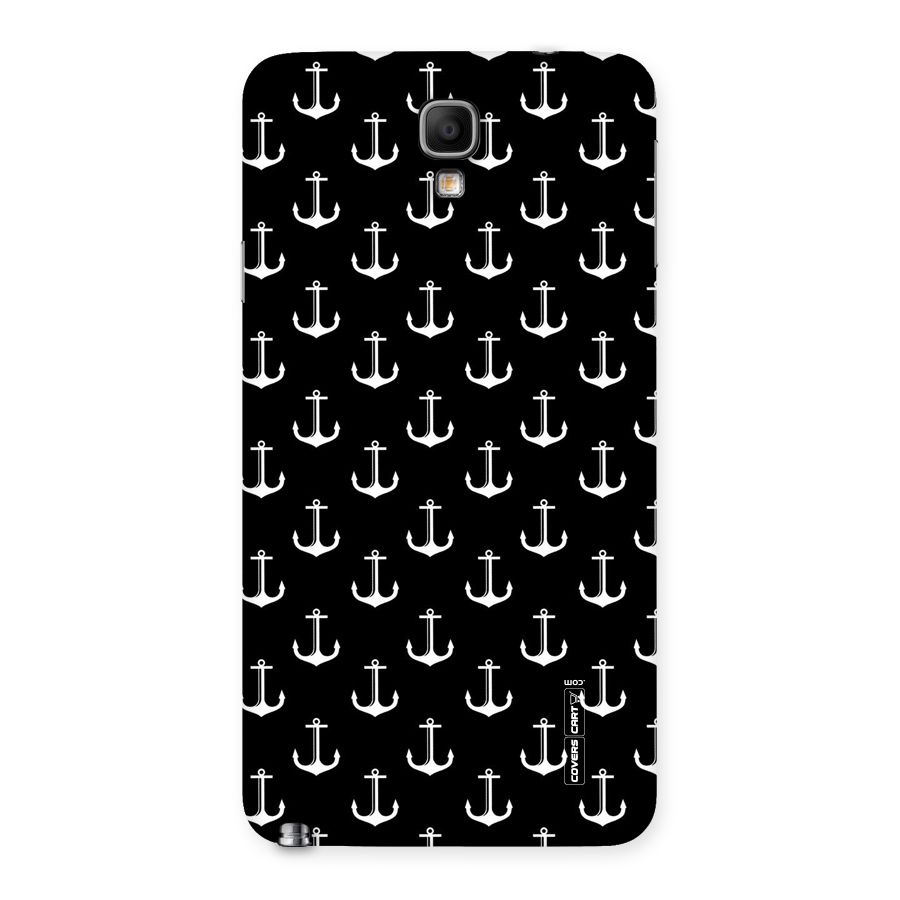 White And Black Anchor Pattern Back Case for Galaxy Note 3 Neo