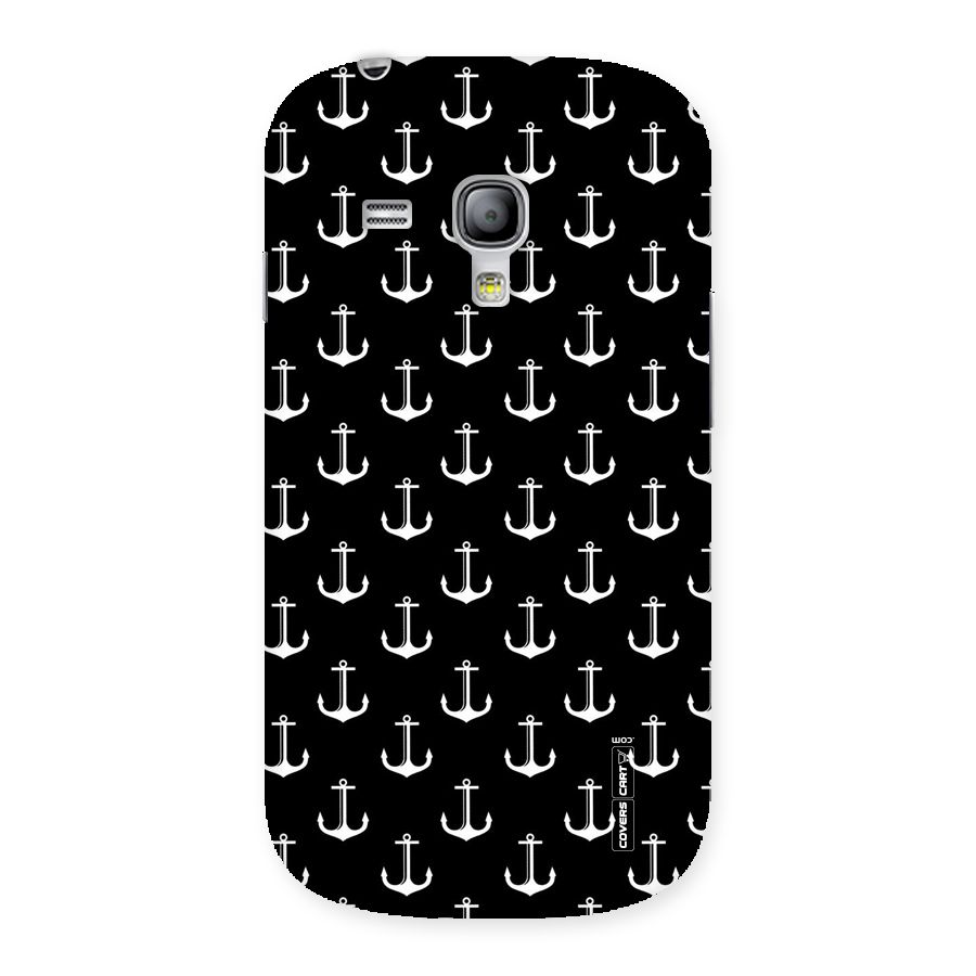 White And Black Anchor Pattern Back Case for Galaxy S3 Mini