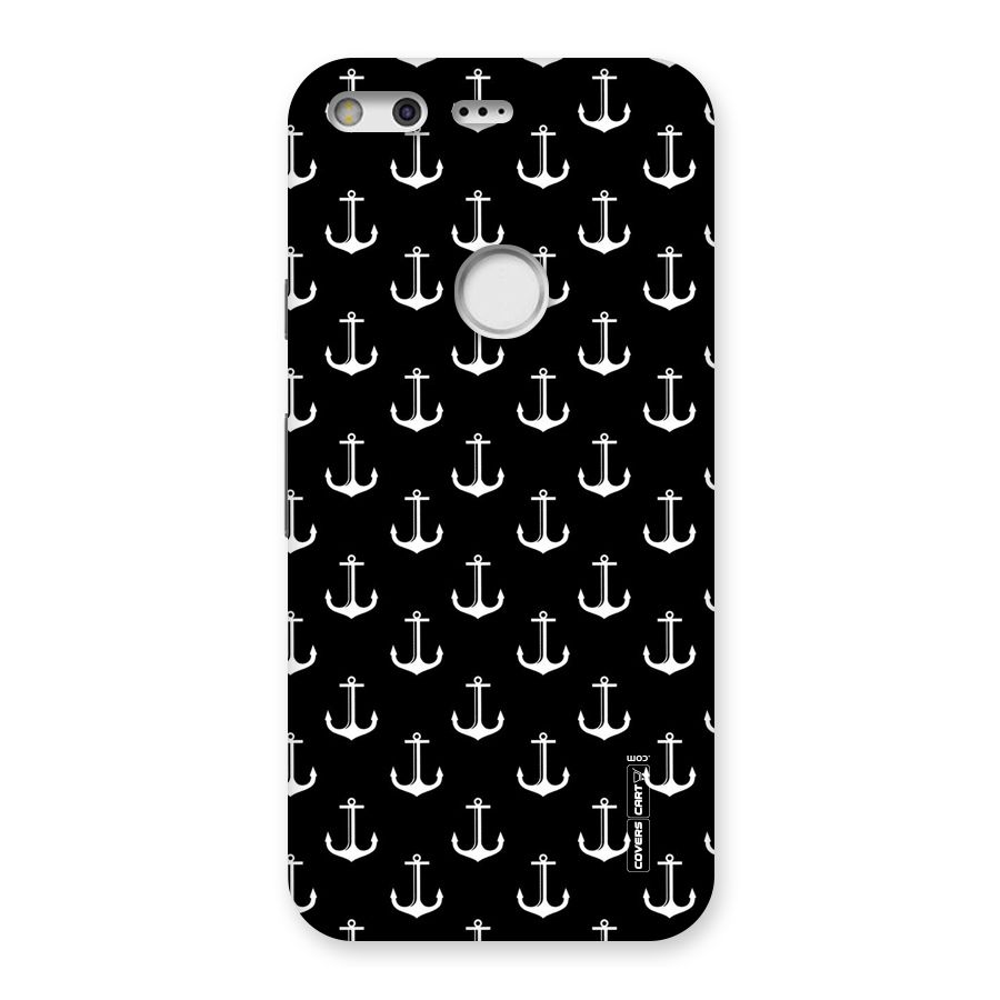 White And Black Anchor Pattern Back Case for Google Pixel XL