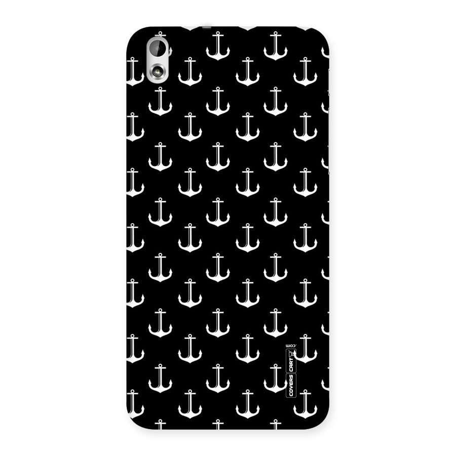 White And Black Anchor Pattern Back Case for HTC Desire 816s